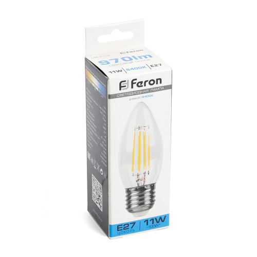 Лампа светодиодная Feron LB-713 Свеча E27 11W 230V 6400K Лампа светодиодная Feron LB-713 Свеча E27 11W 230V 6400K
