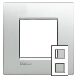 Livinglight рамка 2x2мод.71мм.Алюминий