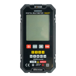 MTM HT125B Мультиметр цифровой, 4000 отсчетов, 2 батареи тип ААА 1,5В, автоматический, черный