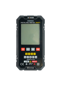 MTM HT125B Мультиметр цифровой, 4000 отсчетов, 2 батареи тип ААА 1,5В, автоматический, черный