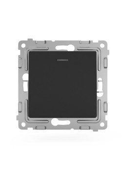 Выключатель 1-кл. СП Pixel 10А IP20 с индикатором механизм карбон TOKOV ELECTRIC TKE-PX-V1I-C14
