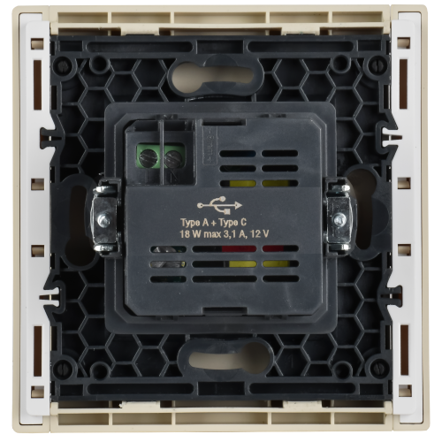 FORTE&PIANO Розетка USB A+C 18Вт FP451 ваниль IEK FORTE&PIANO Розетка USB A+C 18Вт FP451 ваниль IEK