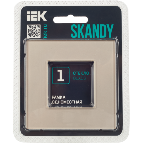 SKANDY Рамка 1-местная SK-F21Sh стекло шампань IEK SKANDY Рамка 1-местная SK-F21Sh стекло шампань IEK