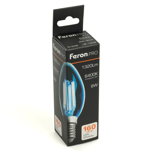 Лампа светодиодная Feron.PRO LB-1208 Свеча E14 1320LM 8W 175-265V 6400K Лампа светодиодная Feron.PRO LB-1208 Свеча E14 1320LM 8W 175-265V 6400K