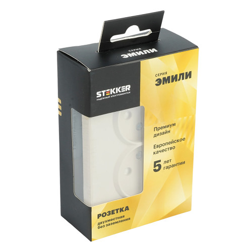 Розетка 2-местная с защитной шторкой, STEKKER, б/з, 250В, 16А, серия Эмили, RST16-5116-08, кашемир, soft touch Розетка 2-местная с защитной шторкой, STEKKER, б/з, 250В, 16А, серия Эмили, RST16-5116-08, кашемир, soft touch