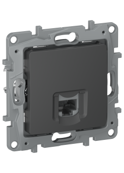 IEKETIKA Розетка компьютерная RJ45 категория 5Е UTP 6712411 графит IEK
