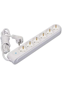 Удлинитель 6х5м с заземл. 16А IP20 с выкл. защ. шторки Makel N6310063