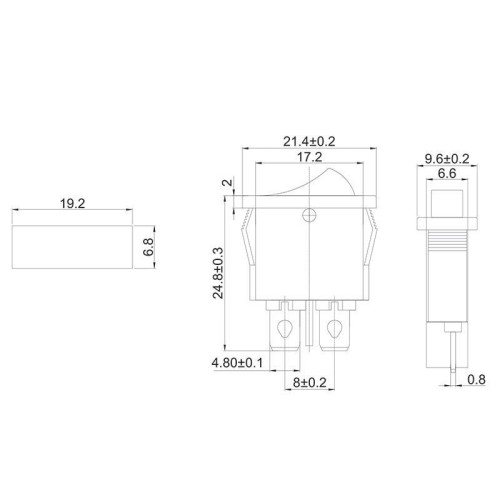 Выключатель клавишный 250В 6А (2с) ON-OFF красн. Mini (RWB-103 SC-766 MRS-101-5) Rexant 36-2051 Выключатель клавишный 250В 6А (2с) ON-OFF красн. Mini (RWB-103 SC-766 MRS-101-5) Rexant 36-2051