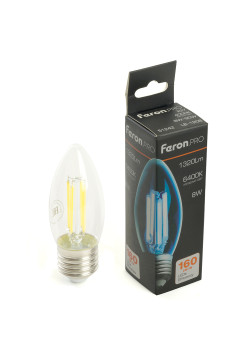 Лампа светодиодная Feron.PRO LB-1208 Свеча E27 1320LM 8W 175-265V 6400K