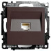 Розетка компьютерная 1-местная RJ-45 (механизм), STEKKER GLS00-7107-04, серия Катрин, шоколад Розетка компьютерная 1-местная RJ-45 (механизм), STEKKER GLS00-7107-04, серия Катрин, шоколад