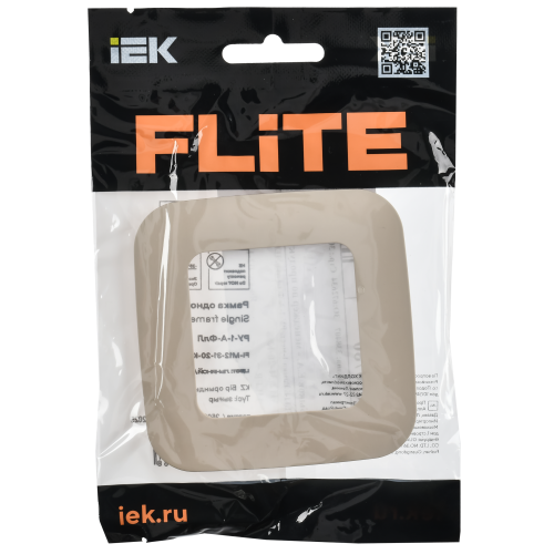 FLITE Рамка 1-местная РУ-1-А-ФлЛ льняной IEK