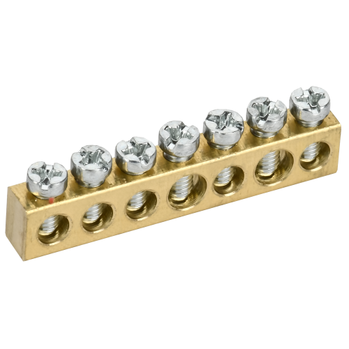 TEKFOR Шина нулевая сечение 6х9 7 отверстий IEK