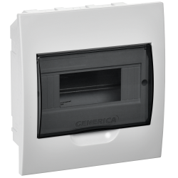 Корпус пластиковый ЩРВ-П-8 черная прозрачная дверь IP41 GENERICA