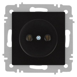 Розетка Accent 6-201-05 2P 16А-250В IP20 СУ антрацит Intro Б0063665