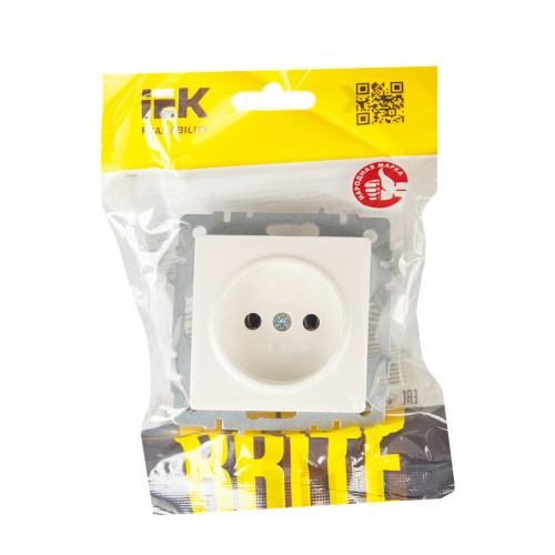 BRITE Розетка 1-местная без заземления без защитных шторок 10А РС10-1-0-БрЖ жемчуг IEK BRITE Розетка 1-местная без заземления без защитных шторок 10А РС10-1-0-БрЖ жемчуг IEK