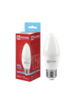 Лампа светодиодная LED-СВЕЧА-VC 11Вт свеча 6500К холод. бел. E14 1050лм 230В IN HOME 4690612024844