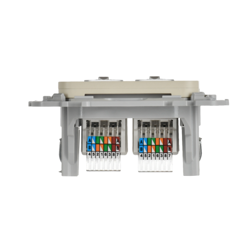 FLITE Розетка 2-местная компьютерная RJ45 категория 5Е UTP РК5е-2-0-ФлСл сливочный IEK