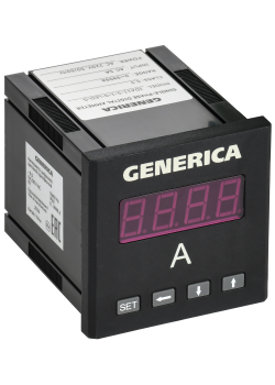 Амперметр цифровой щитовой однофазный 72х72мм LED GENERICA