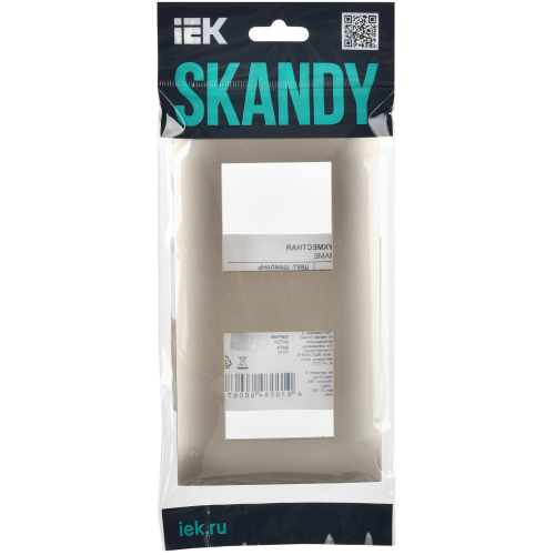 SKANDY Рамка 2-местная SK-F02Sh шампань IEK