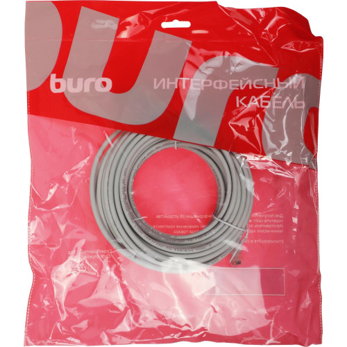 Патч-корд Buro UTP-5E-15M-G-LSZH UTP cat.5E 15м серый RJ-45 (m)-RJ-45 (m)