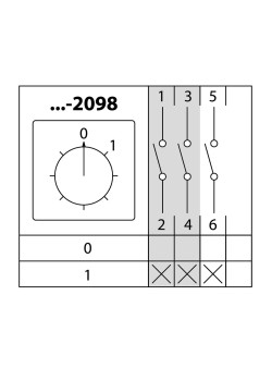 Кулачковый переключатель КПУ11-63/2098 (0-1 3р) TDM