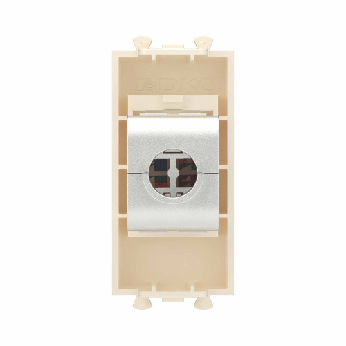 Компьютерная розетка RJ-45 без шторки модульная, кат.6А экранированная, Avanti, ванильная дымка, 1 модуль Компьютерная розетка RJ-45 без шторки модульная, кат.6А экранированная, Avanti, ванильная дымка, 1 модуль