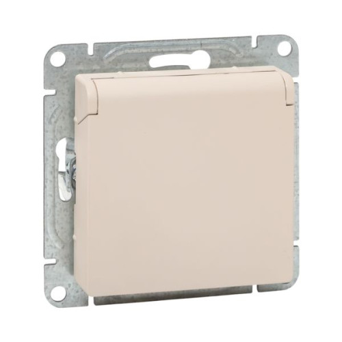 Механизм роз., 16А, IP44, с.з., с.ш., c крышкой, крем., Эпика EKF