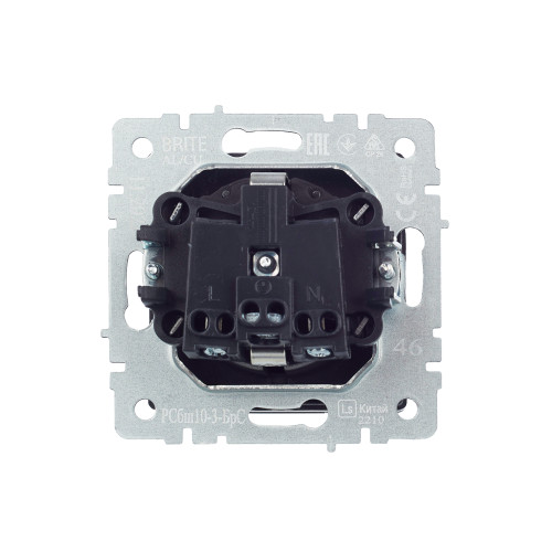 BRITE Розетка 1-местная с заземлением с защитными шторками и крышкой 16А IP20 РСбш10-3-БрС сталь IEK BRITE Розетка 1-местная с заземлением с защитными шторками и крышкой 16А IP20 РСбш10-3-БрС сталь IEK