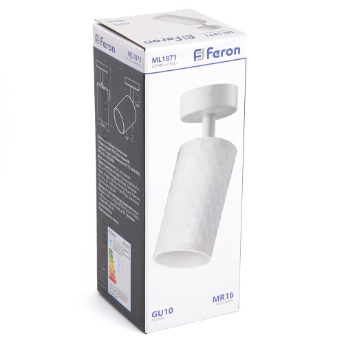 Светильник Feron ML1871 PIXEL настенно-потолочный GU10, белый Светильник Feron ML1871 PIXEL настенно-потолочный GU10, белый