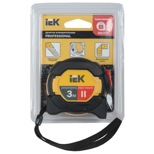 Рулетка измерительная PROFESSIONAL 3м IEK