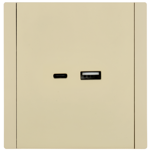 FORTE&PIANO Розетка USB A+C 18Вт FP451 ваниль IEK FORTE&PIANO Розетка USB A+C 18Вт FP451 ваниль IEK