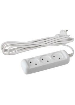 Удлинитель 3х3м без заземл. 10А IP20 U-3-3m-2х1 ПВС 2х1 Эра Б0028355