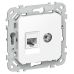 FLITE Розетка 2-местная RJ45/TV категория 5Е UTP РКТВ5е-2-0-ФлБ белый IEK