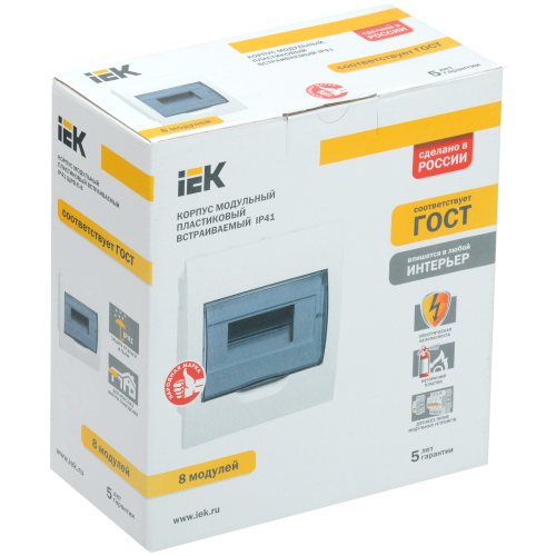 KREPTA 3 Корпус пластиковый ЩРВ-П-8 IP41 белый IEK KREPTA 3 Корпус пластиковый ЩРВ-П-8 IP41 белый IEK