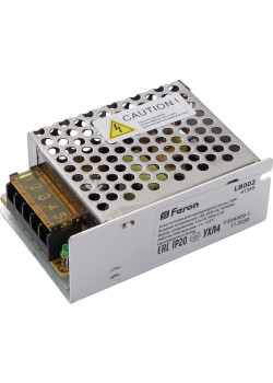 Трансформатор электронный для светодиодной ленты 30W 12V (драйвер), LB002 FERON