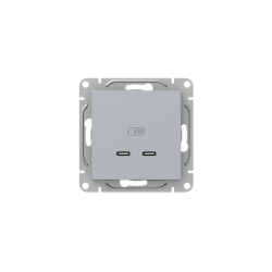 Механизм розетки USB-C - 2шт алюм. Эпика EKF