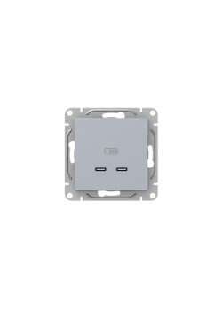 Механизм розетки USB-C - 2шт алюм. Эпика EKF