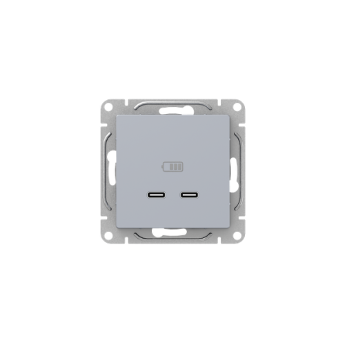 Механизм розетки USB-C - 2шт алюм. Эпика EKF
