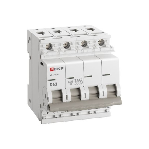 Авт. выкл. ВА 47-63N 4P 63А (D) 4,5kA PROXIMA EKF