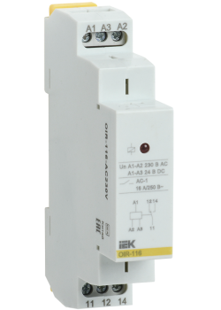 Реле промежуточное модульное OIR 1 контакт 16А 230В AC IEK