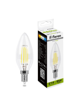 Лампа светодиодная Feron LB-73 Свеча E14 9W 230V 4000K