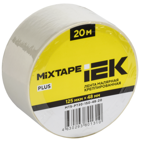 MIXTAPE PLUS Лента малярная креппированная 125мкм 48ммх20м IEK