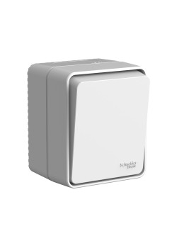 ATLASDESIGN PROFI IP54 О/У 1-клавишный ВЫКЛЮЧАТЕЛЬ КНОПОЧНЫЙ, сх.1, 10А, СЕРЫЙ