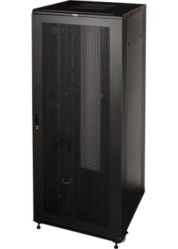 Шкаф серверный Lanmaster Business (TWT-CBB-47U-8X12-P1) 47U 800x1200мм пер.дв.перфор. задн.дв.перфор.2-хст. 2 бок.пан. 800кг черный