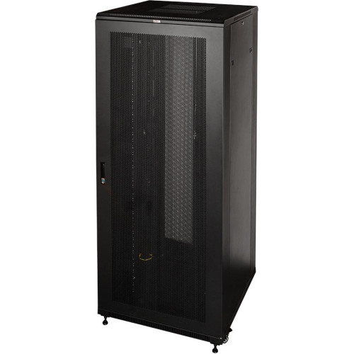 Шкаф серверный Lanmaster Business (TWT-CBB-47U-8X12-P1) 47U 800x1200мм пер.дв.перфор. задн.дв.перфор.2-хст. 2 бок.пан. 800кг черный
