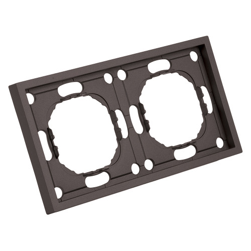 Рамка STEKKER, PFR00-5002-09 2-местная, серия Эмили, антрацит, soft touch Рамка STEKKER, PFR00-5002-09 2-местная, серия Эмили, антрацит, soft touch