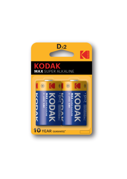 Элемент питания алкалиновый D/LR20 1.5В MAX SUPER Alkaline (блист. 2шт) KODAK Б0005129