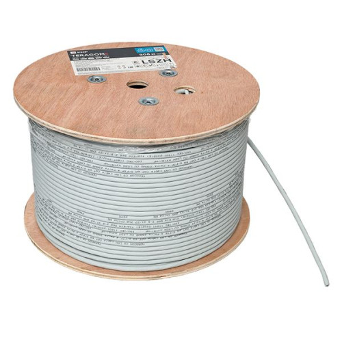 Витая пара TERACOM CS Cat.6A S/FTP 4 п. solid 0,57мм LSZH нг(А)-HF сер. (305м) Витая пара TERACOM CS Cat.6A S/FTP 4 п. solid 0,57мм LSZH нг(А)-HF сер. (305м)