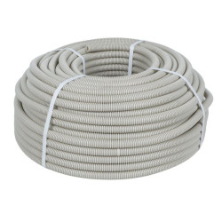 Труба гофр. ПВХ с протяжкой d20 мм (10 м) серая EKF-Plast