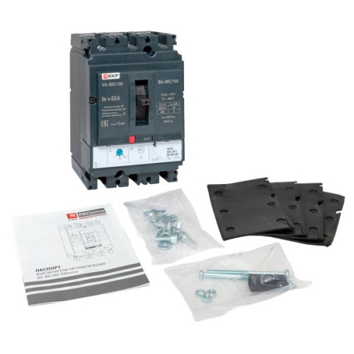 ВА-99C 100/63А 3P 35кА с термомагнитным расцепителем EKF ВА-99C 100/63А 3P 35кА с термомагнитным расцепителем EKF